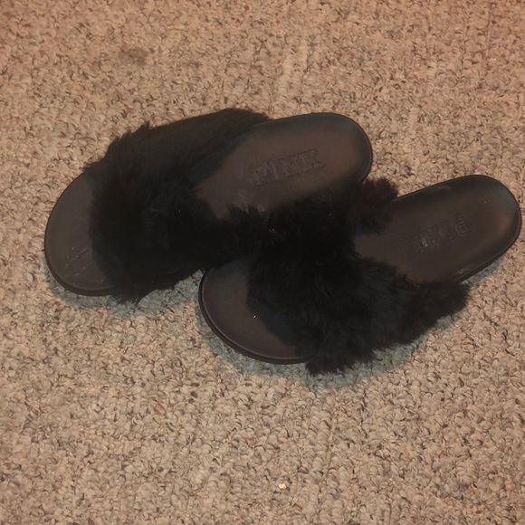 PINK Victoria's Secret Shoes - Furry Slippers